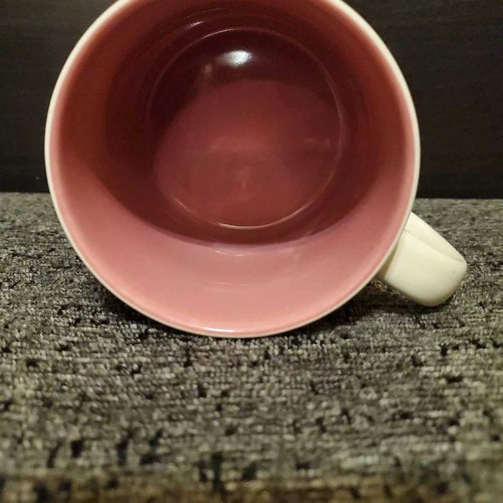 Vintage Disney Winnie The Pooh Coffee Mug, Pink Inside, 12 oz, Made in Thailand